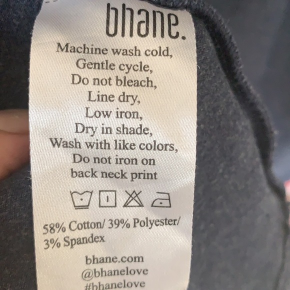 DENIM TEE : Bhane size XS. Chest 36. Stretch t shirt. Cutout at back. - Picture 4 of 8